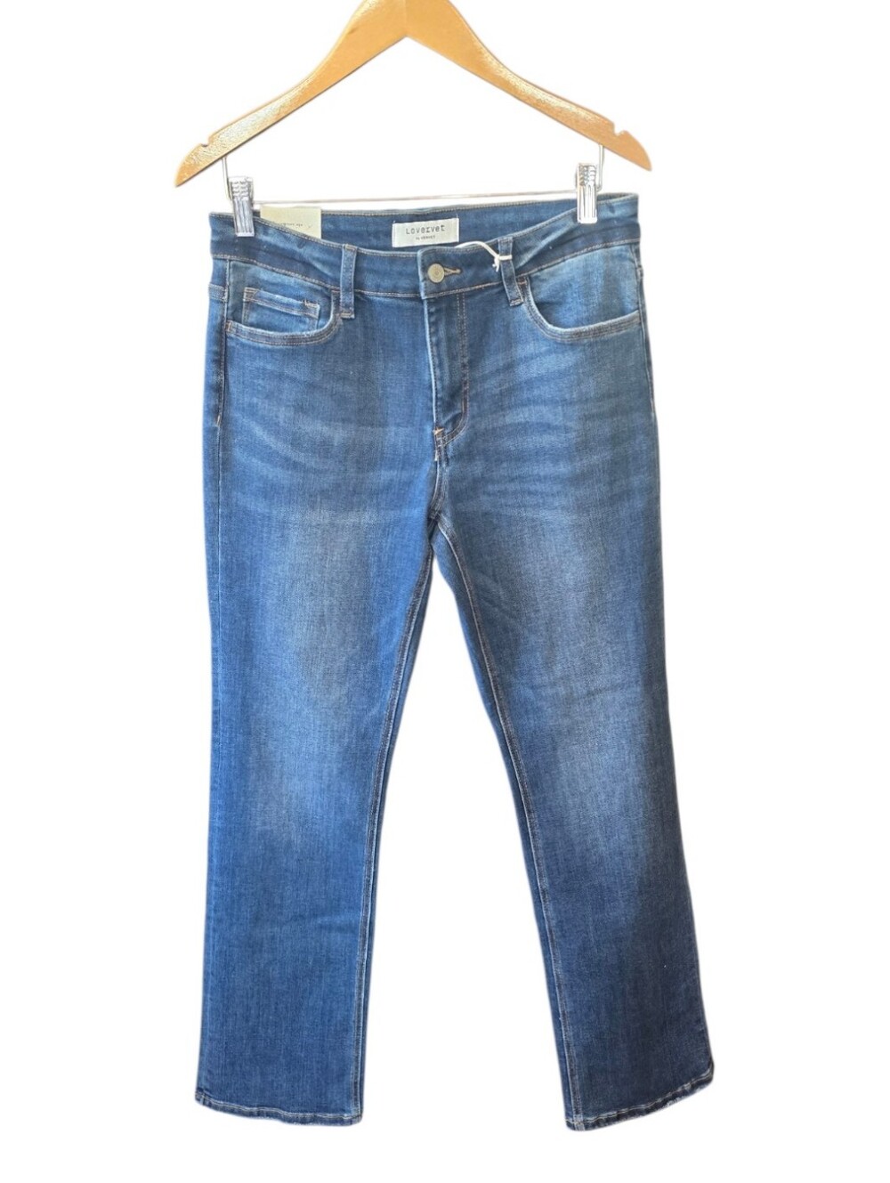 Lovervet By Vervet Mid Rise Straight Leg Blue Jeans 30